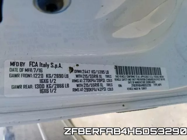 ZFBERFAB4H6D53290 фото 2