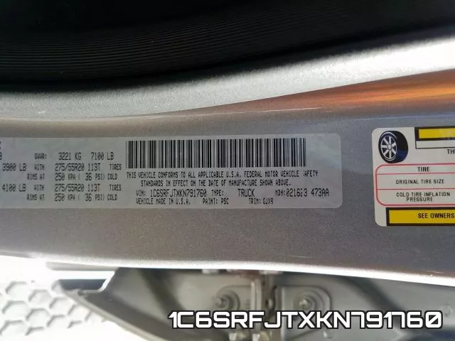 1C6SRFJTXKN791760 фото 2