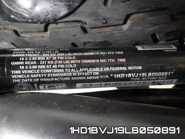 1HD1BVJ19LB050891 фото 2