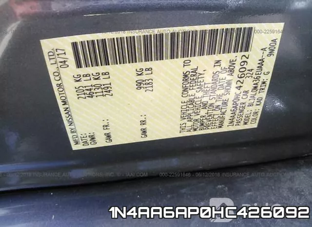 1N4AA6AP0HC426092 фото 10