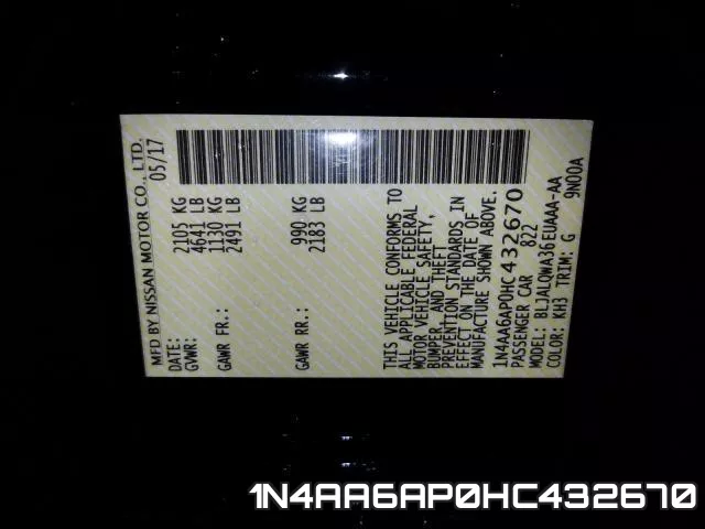 1N4AA6AP0HC432670 фото 2