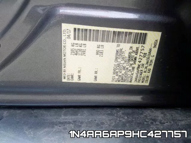 1N4AA6AP9HC427757 фото 2