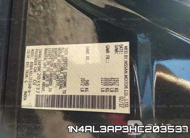 1N4AL3AP3HC203537 фото 10