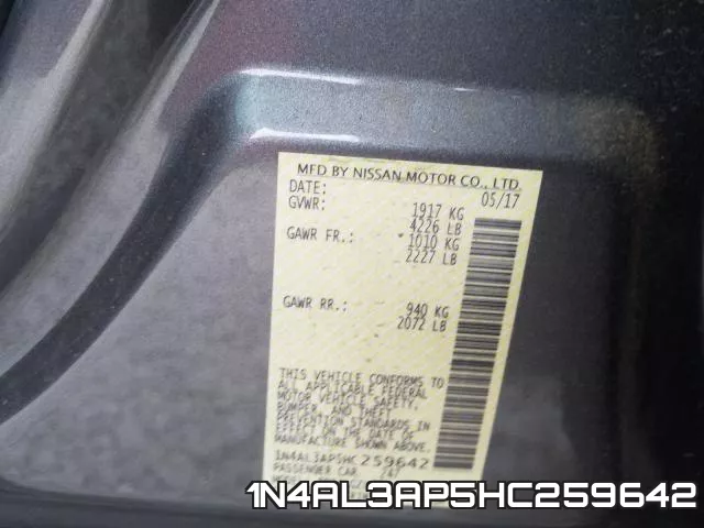 1N4AL3AP5HC259642 фото 2