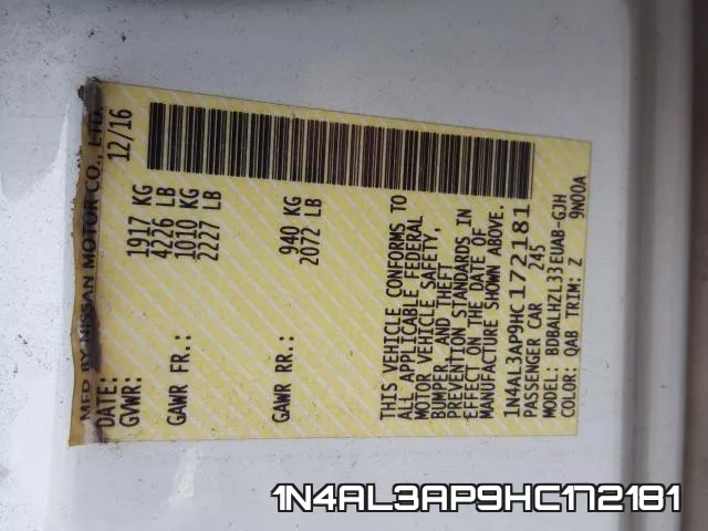 1N4AL3AP9HC172181 фото 2