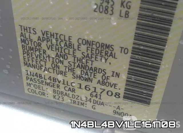 1N4BL4BV1LC161708 фото 10