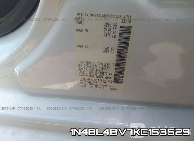 1N4BL4BV7KC153529 фото 10