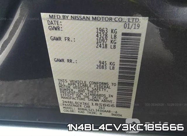 1N4BL4CV3KC185666 фото 10