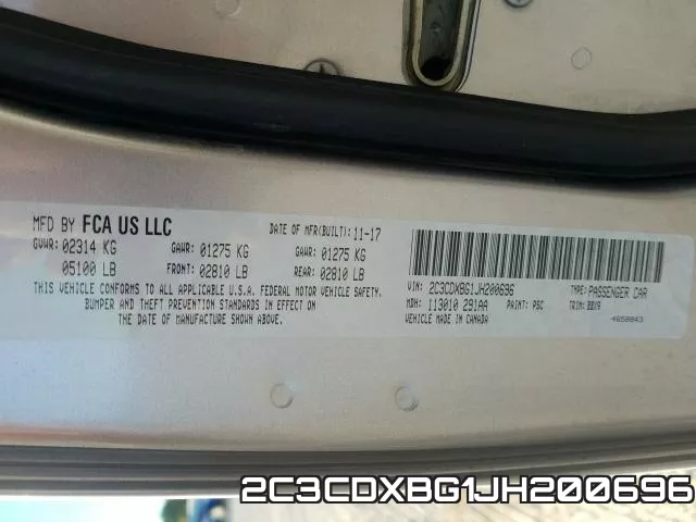 2C3CDXBG1JH200696 фото 2