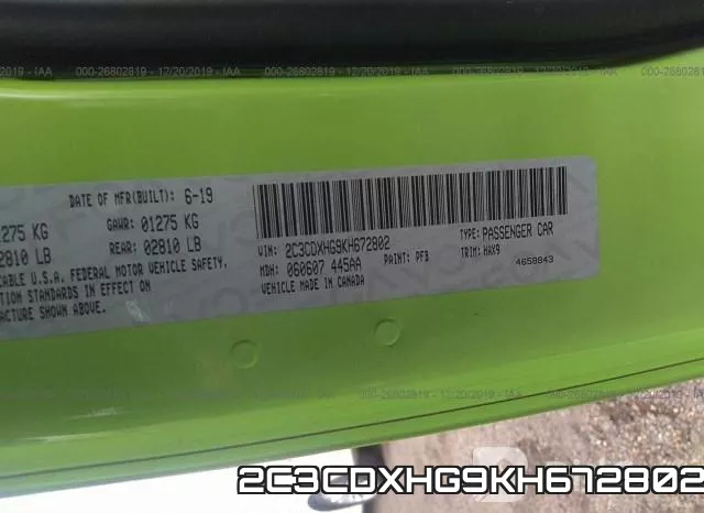 2C3CDXHG9KH672802 фото 10