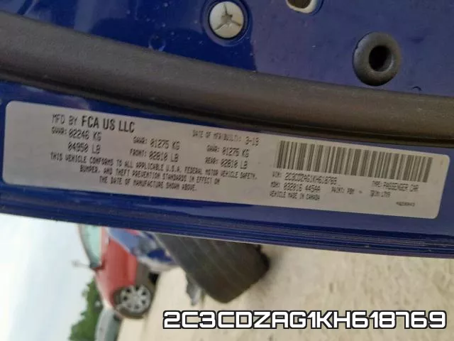 2C3CDZAG1KH618769 фото 2