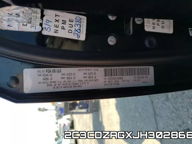 2C3CDZAGXJH302866 фото 2