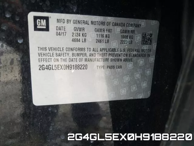 2G4GL5EX0H9188220 фото 2