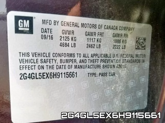2G4GL5EX6H9115661 фото 2