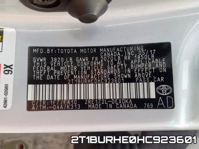 2T1BURHE0HC923601 фото 2