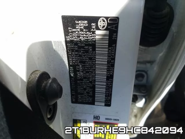 2T1BURHE9HC842094 фото 2