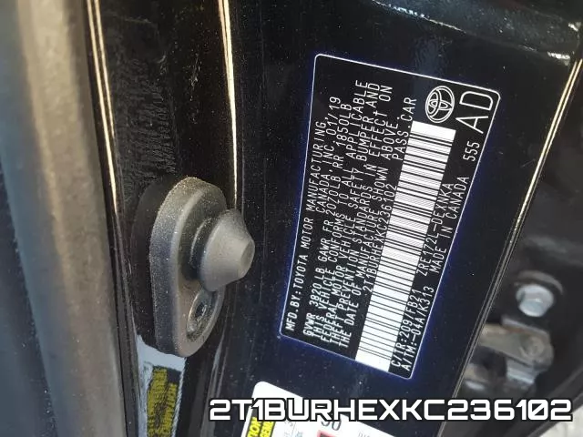 2T1BURHEXKC236102 фото 2