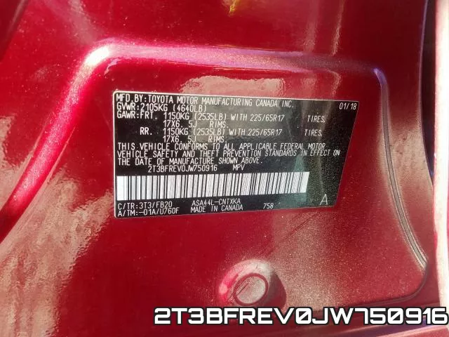 2T3BFREV0JW750916 фото 2
