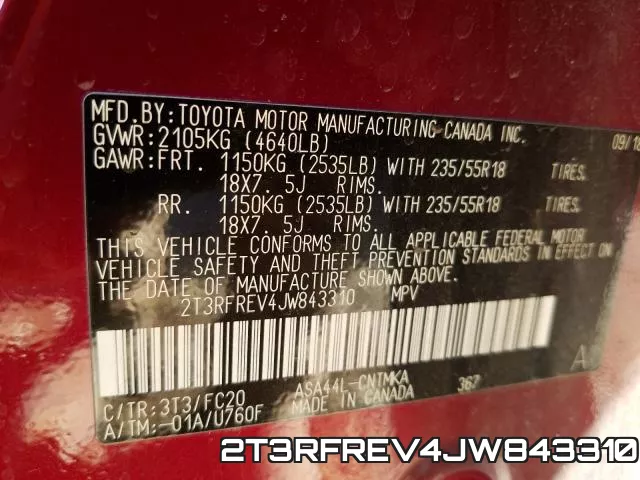 2T3RFREV4JW843310 фото 2