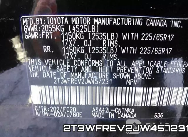 2T3WFREV2JW457231 фото 10