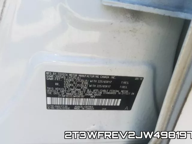 2T3WFREV2JW498197 фото 2