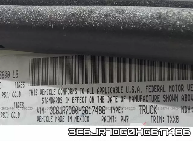 3C6JR7DG0HG617486 фото 10