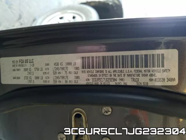 3C6UR5CL7JG232304 фото 2