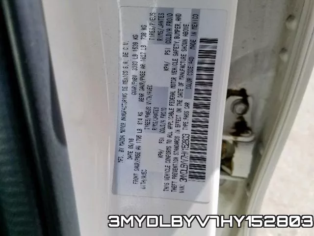 3MYDLBYV7HY152803 фото 2