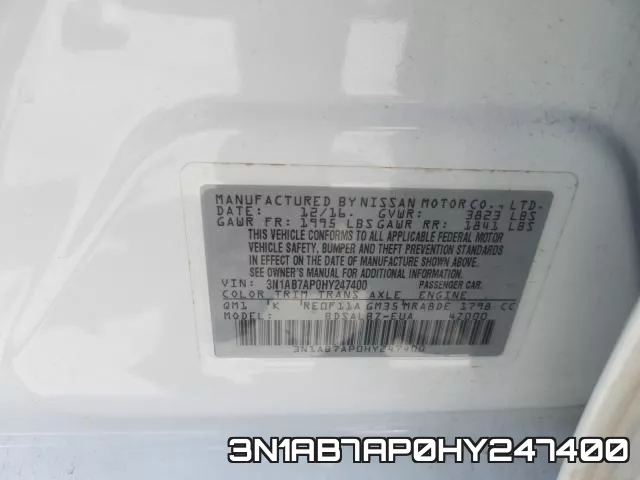 3N1AB7AP0HY247400 фото 2