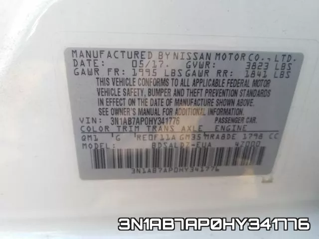 3N1AB7AP0HY341776 фото 2
