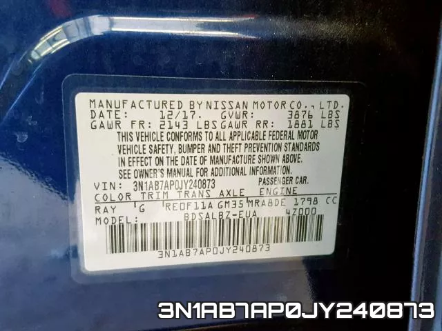 3N1AB7AP0JY240873 фото 2
