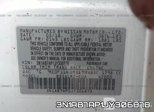 3N1AB7AP1JY306878 фото 10