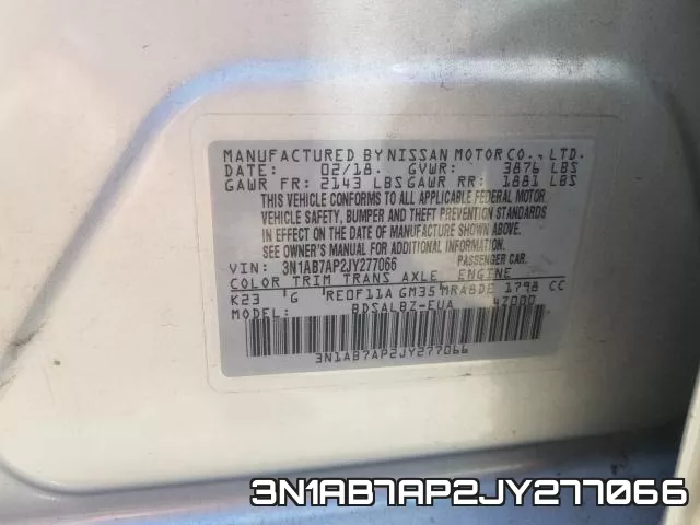 3N1AB7AP2JY277066 фото 2