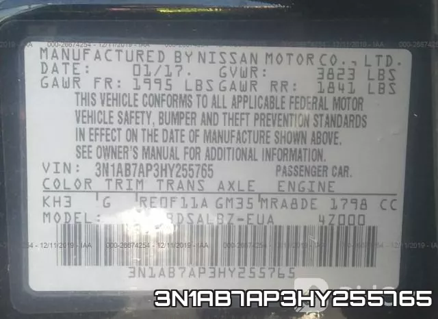3N1AB7AP3HY255765 фото 10