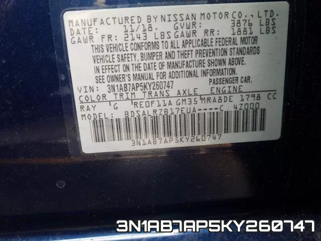 3N1AB7AP5KY260747 фото 2