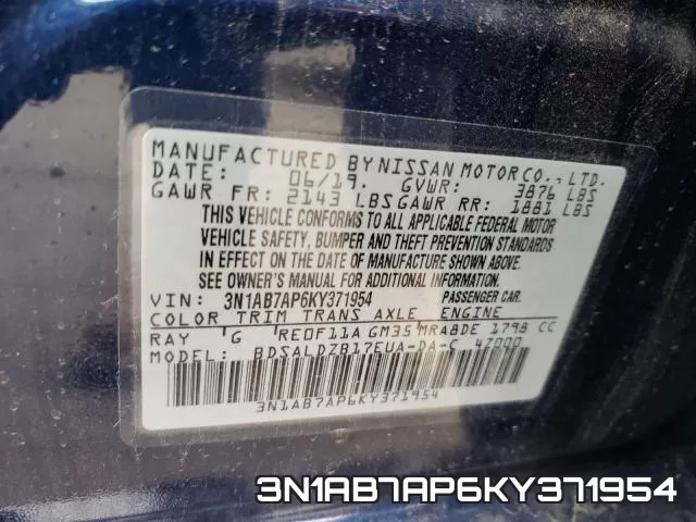 3N1AB7AP6KY371954 фото 2