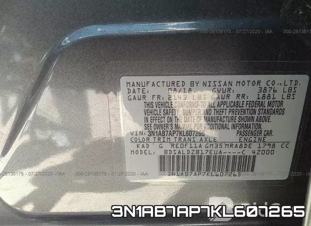 3N1AB7AP7KL607265 фото 10