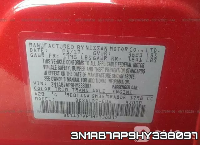 3N1AB7AP9HY338097 фото 10