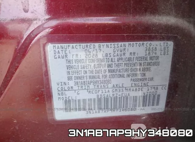 3N1AB7AP9HY348080 фото 9