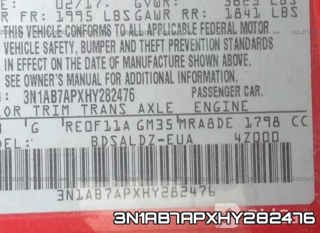 3N1AB7APXHY282476 фото 10
