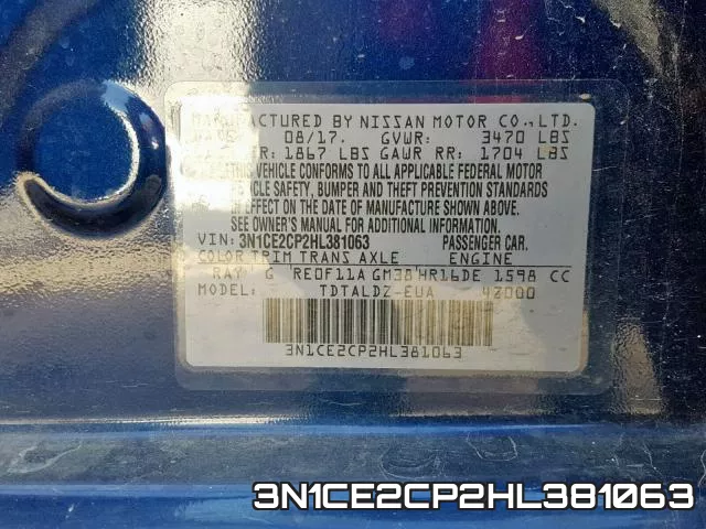 3N1CE2CP2HL381063 фото 2