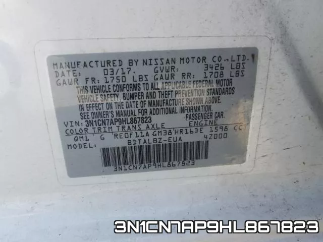 3N1CN7AP9HL867823 фото 2