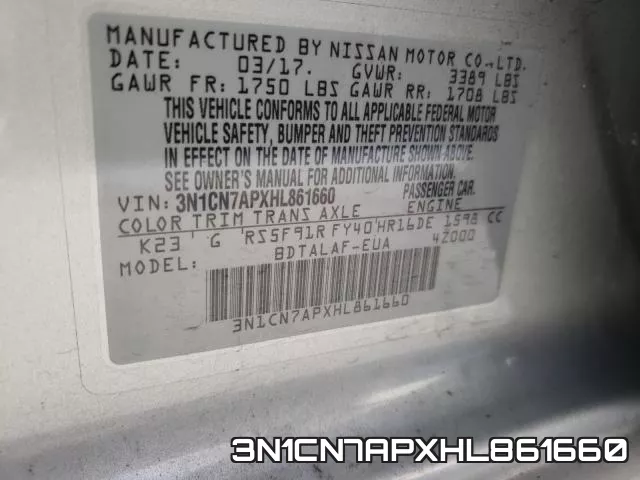3N1CN7APXHL861660 фото 2