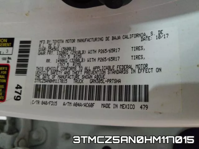 3TMCZ5AN0HM117015 фото 2