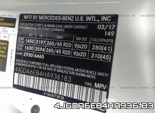 4JGDA6EB4HA936183 фото 10