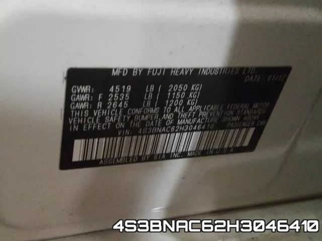 4S3BNAC62H3046410 фото 2