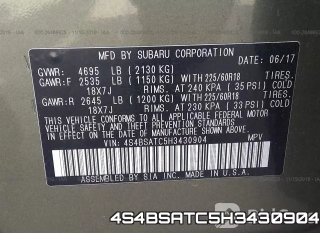 4S4BSATC5H3430904 фото 10