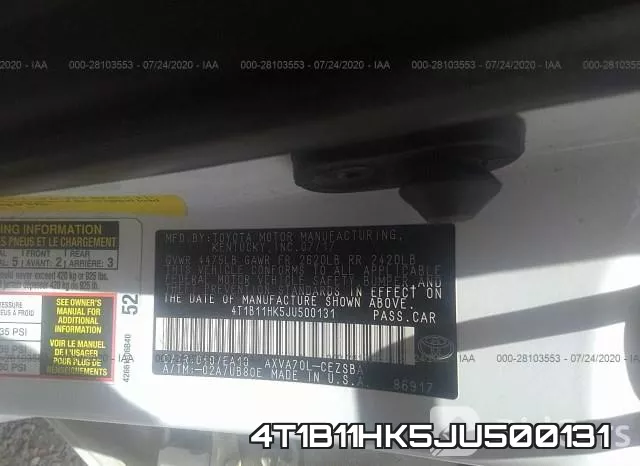 4T1B11HK5JU500131 фото 10