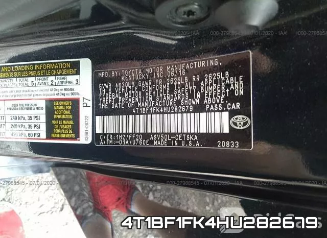 4T1BF1FK4HU282679 фото 10
