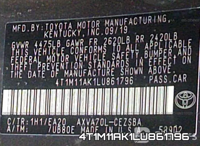 4T1M11AK1LU861796 фото 10